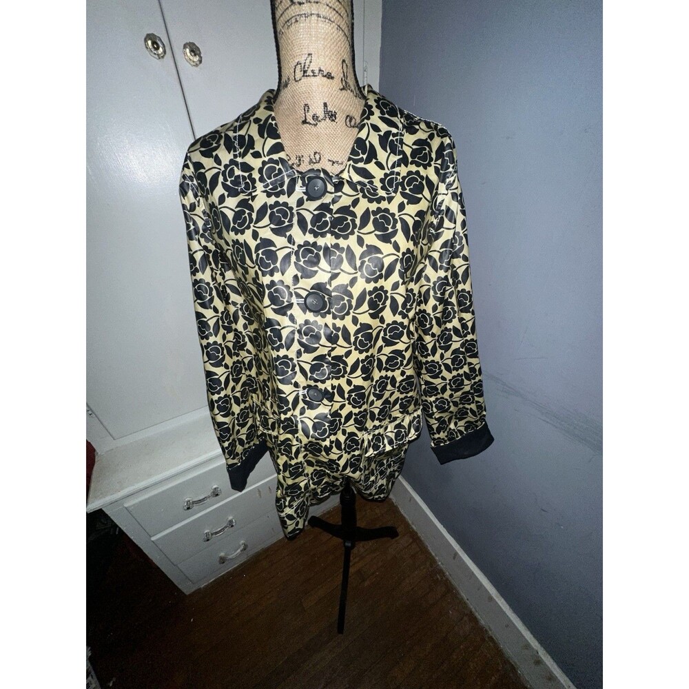 Women's Old Navy XXL Floral Rain Coat Art Outdoor City Classic Career Boho Flora